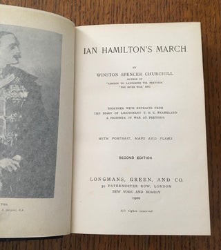 IAN HAMILTON'S MARCH. Together with extracts from the diary of Lieutenant H. Frankland, a prisoner of war at Pretoria.