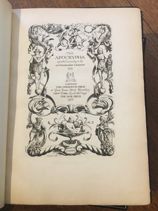 THE HOLY BIBLE. Reprinted according to the Authorised version 1611. -- With; The Apochrypha.