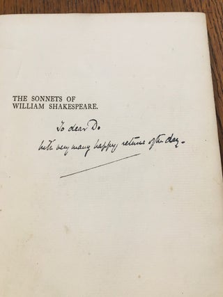 THE SONNETS. With decorations by Ernest G. Treglown, engraved on wood by Charles Carr.