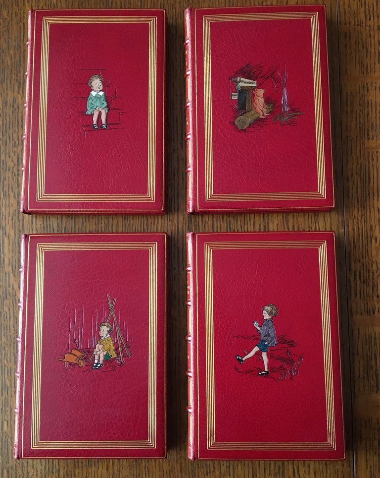 Item #10530 SET OF WINNIE THE POOH AND CHRISTOPHER ROBIN FIRST EDITIONS. 4 Volumes.-- When We were very young. -- Winnie the Pooh. -- Now We are Six. -- The House at Pooh Corner. Illustrates MILNE. A. A. --- E. H. Shepard.