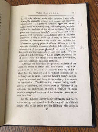 EUREKA. A Prose poem. -- Poe's own copy, heavily annotated in his own hand.
