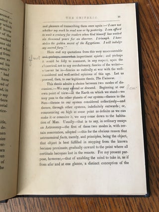 EUREKA. A Prose poem. -- Poe's own copy, heavily annotated in his own hand.