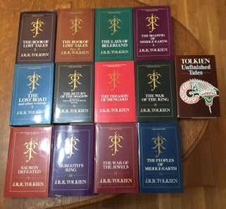 THE HISTORY OF MIDDLE EARTH. The Book of Lost Tales; The Lays of Beleriand; The Shaping of Middle-Earth; The Return of the Shadow; The Treason of Isaengard; The War of the Ring; Sauron Defeated; The Lost Road and Other Writings; Morgoth's Ring; The War of the Jewels; The Peoples of Middle-Earth. ---- Plus: Unfinished Tales of Numenor and Middle Earth.