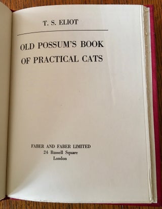 OLD POSSUM' S BOOK OF PRACTICAL CATS.