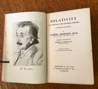 Item #10667 RELATIVITY. The special and the General Theory. A popular exposition. Translated by...