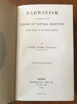 DARWINISM. An exposition of the Theory of Natural selection with some of its applications.