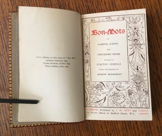 BON-MOTS OF SAMUEL FOOTE AND THEODORE HOOK. Edited by Walter Jerrold. With grotesques by Aubrey Beardsley.