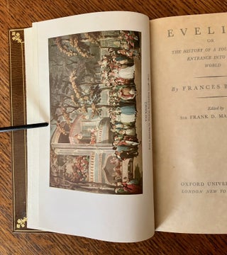 EVELINA. Or the history of a young lady's entrance into the world. Edited by Sir Frank D. Mackinnon.