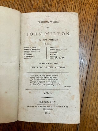 THE POETICAL WORKS. In Two volumes. To which is prefixed, a life of the Author.