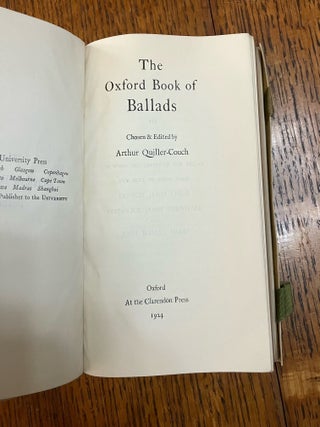 THE OXFORD BOOK OF BALLADS. India paper edition.