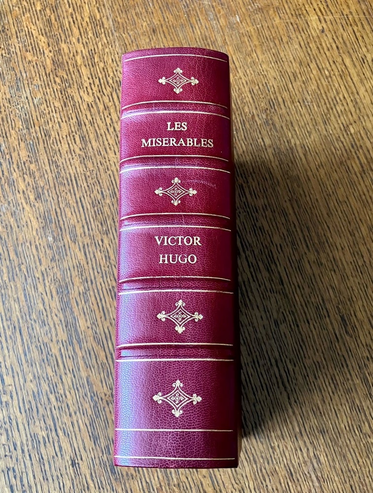 Item #10830 LES MISERABLES. A novel. In the translation by Lascelles Wraxall authorized by the Author. Printed with a new introduction by Andre Maurois and with illustrations by Lynd War. All five volumes in One volume. Illustrates HUGO. VICTOR. - Ward. Lynd.