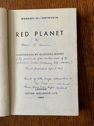 RED PLANET. - A Science Fiction adventure. Illustrated by Clifford Geary.