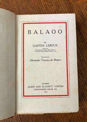 BALAOO. Translated by Alexander Teixeira de Mattos.
