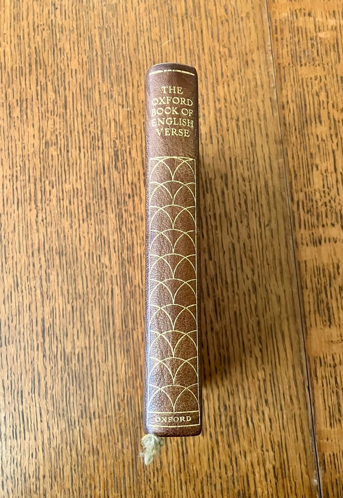 Item #10989 THE OXFORD BOOK OF ENGLISH VERSE. 1250-1918. New edition. QUILLER-COUCH. ARTHUR. T. Edits.