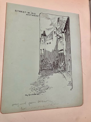 ALBUM OF TRAVEL AND EXPLORATION MATERIAL. Printed and manuscript items; Photographs, letters, documents, drawings, Loose bank notes, printed views and maps. China, Russia, West Indies, Europe, U.S.A, Africa....