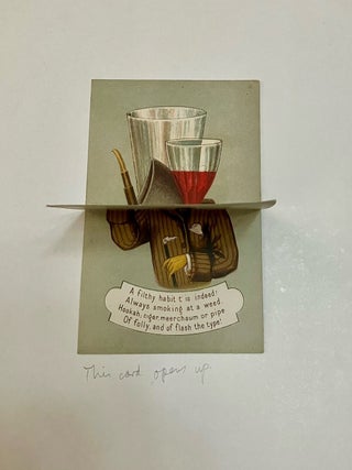 ALBUM OF 19TH CENTURY MOVABLES, LIFT-UPS, CHRISTMAS CARDS AND PRINTED EPHEMERA.