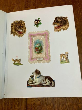 ALBUM OF 19TH CENTURY MOVABLES, LIFT-UPS, CHRISTMAS CARDS AND PRINTED EPHEMERA.