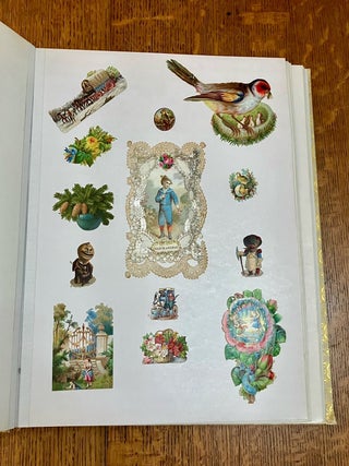 ALBUM OF 19TH CENTURY MOVABLES, LIFT-UPS, CHRISTMAS CARDS AND PRINTED EPHEMERA.