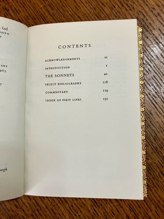 SONNETS. Edited and with an introduction and commentary by Martin Seymour-Smith.