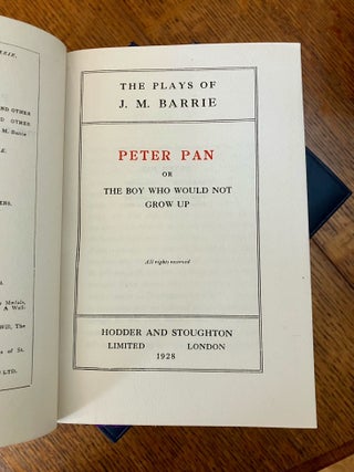 THE PLAYS AND WORKS OF J. M. BARRIE. The uniform edition. Includes: Peter Pan, Quality Street, The Admirable Crichton, The Little Minister, The Little white bird, etc.