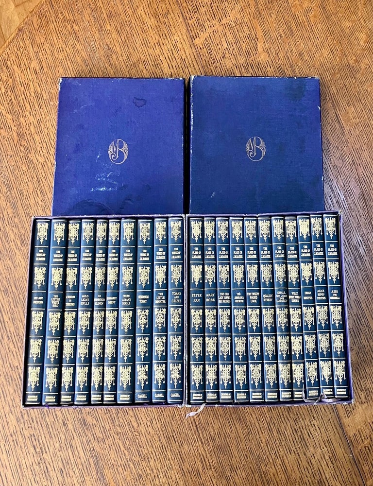 Item #11110 THE PLAYS AND WORKS OF J. M. BARRIE. The uniform edition. Includes: Peter Pan, Quality Street, The Admirable Crichton, The Little Minister, The Little white bird, etc. BARRIE. J. M.