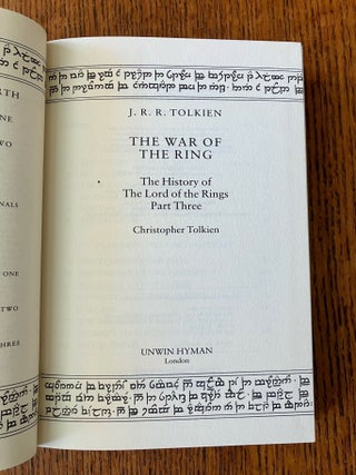 THE WAR OF THE RING. The History of The Lord of the Rings part three. -- The History of Middle-Earth.