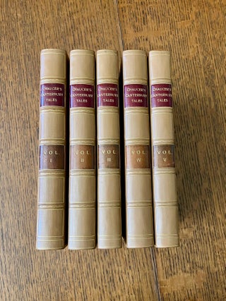 Item #11357 THE CANTERBURY TALES. With an essay on his language and versification, an...