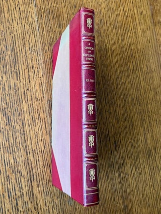 Item #11400 A CHOICE OF KIPLING'S VERSE. Made by T. S. Eliot, with an essay on Rudyard Kipling....
