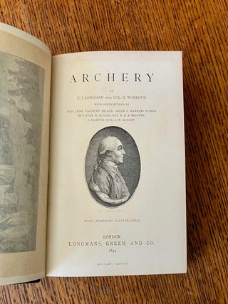 ARCHERY. The Badmington Library of sports and pastimes.