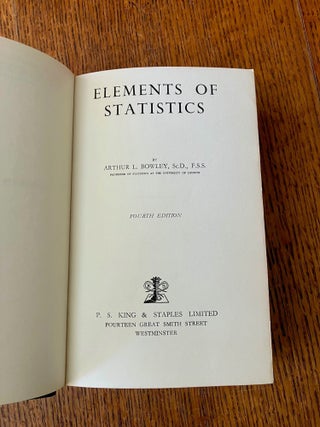 ELEMENTS OF STATISTICS.