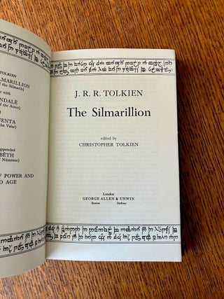 THE SILMARILLION. Edited by Christopher Tolkien.