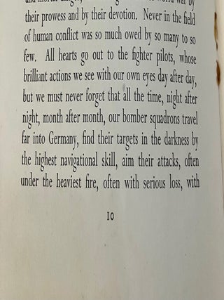 A SPEECH BY THE PRIME MINISTER... IN THE HOUSE OF COMMONS, AUGUST 20th 1940.