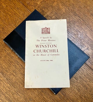 Item #11452 A SPEECH BY THE PRIME MINISTER... IN THE HOUSE OF COMMONS, AUGUST 20th 1940....