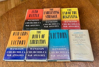 Item #11462 WAR SPEECHES. Into Battle; The Unrelenting struggle; The end of the beginning;...