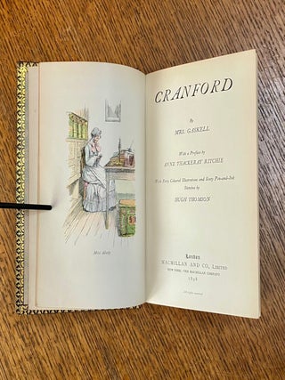 Item #11466 CRANFORD. With a preface by Anne Thackeray Ritchie. GASKELL. MRS., THOMSON. HUGH....