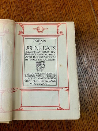POEMS. Illustrations by Robert Anning Bell and introduction by Walter Raleigh. The Endymion series.