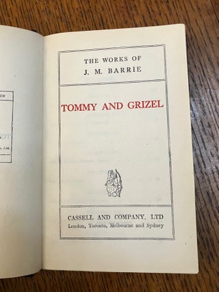 TOMMY AND GRIZEL. From the uniform edition of the Works of J. M. Barrie.