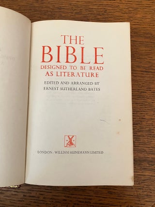 THE BIBLE designed to be read as literature.