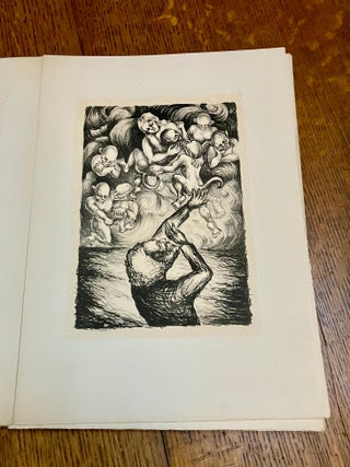 SUR 10 POEMES DE BAUDELAIRE FLEURS DU MAL. 10 Lithographies originales de F. Eberle.