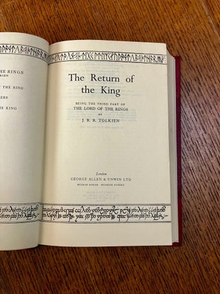 THE LORD OF THE RINGS. The Fellowship of the Ring - The Two Towers - The Return of the King.