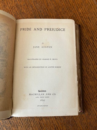 PRIDE AND PREJUDICE. With an introduction by Austin Dobson.