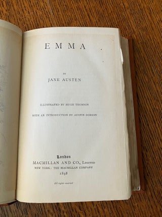 EMMA. With an introduction by Austin Dobson.