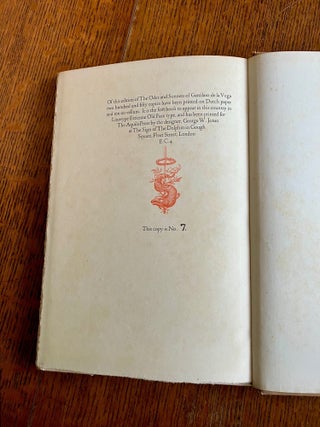 THE ODES AND SONNETS OF GARCILASO DE LA VEGA. An English verse rendering by James Cleugh.