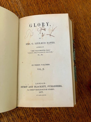 GLORY. By Author of "The Manchester Man," "God's Providence House," &c.