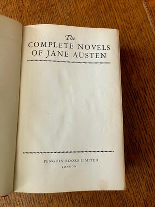THE COMPLETE NOVELS. Sense and Sensibility. - Pride and Prejudice. - Mansfield Park. - Emma. - Northanger Abbey & Persuasion. -- Modern Library of the World's best books.