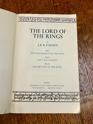 THE LORD OF THE RINGS. The Fellowship of the Ring. - The Two Towers. - The Return of the King.