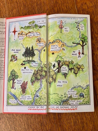 WINNIE THE POOH & CHRISTOPHER ROBIN SET. When we were very young. -- Winnie the Pooh. -- Now we are six. -- The House at Pooh Corner.