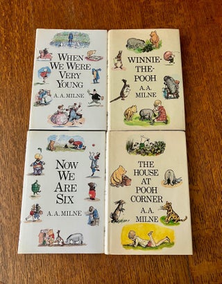 WINNIE THE POOH & CHRISTOPHER ROBIN SET. When we were very young. -- Winnie the Pooh. -- Now we are six. -- The House at Pooh Corner.