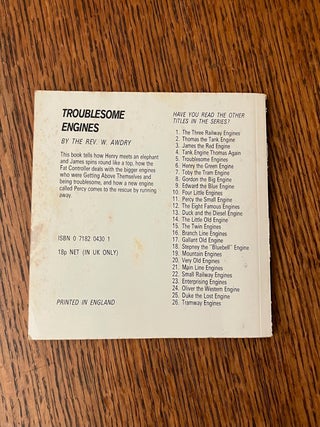 TROUBLESOME ENGINES. --- Signed by Author. With illustrations by C. Reginald Dalby.