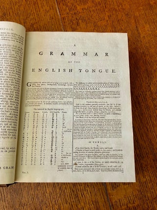 A DICTIONARY OF THE ENGLISH LANGUAGE. In which the words are deduced from their originals, and illustrated in their different significations by examples from the best writers. To which are prefixed A history of the language, and an English Grammar.